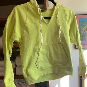 JCREW Lime Green Hooded Sweatshirt